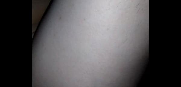  Wifeys rubbing her twat as my cum pours out. I had to fuck her again.